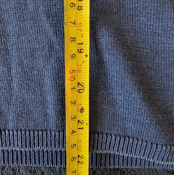 100% Silk Mockneck Turtleneck Navy Quiet Luxury Old Money Prep Academia Medium - Picture 5 of 9